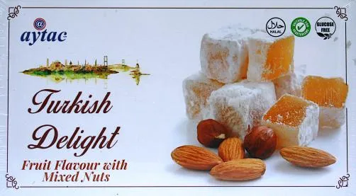 Aytac turkish delight fruit flavour with mixed nuts 350g