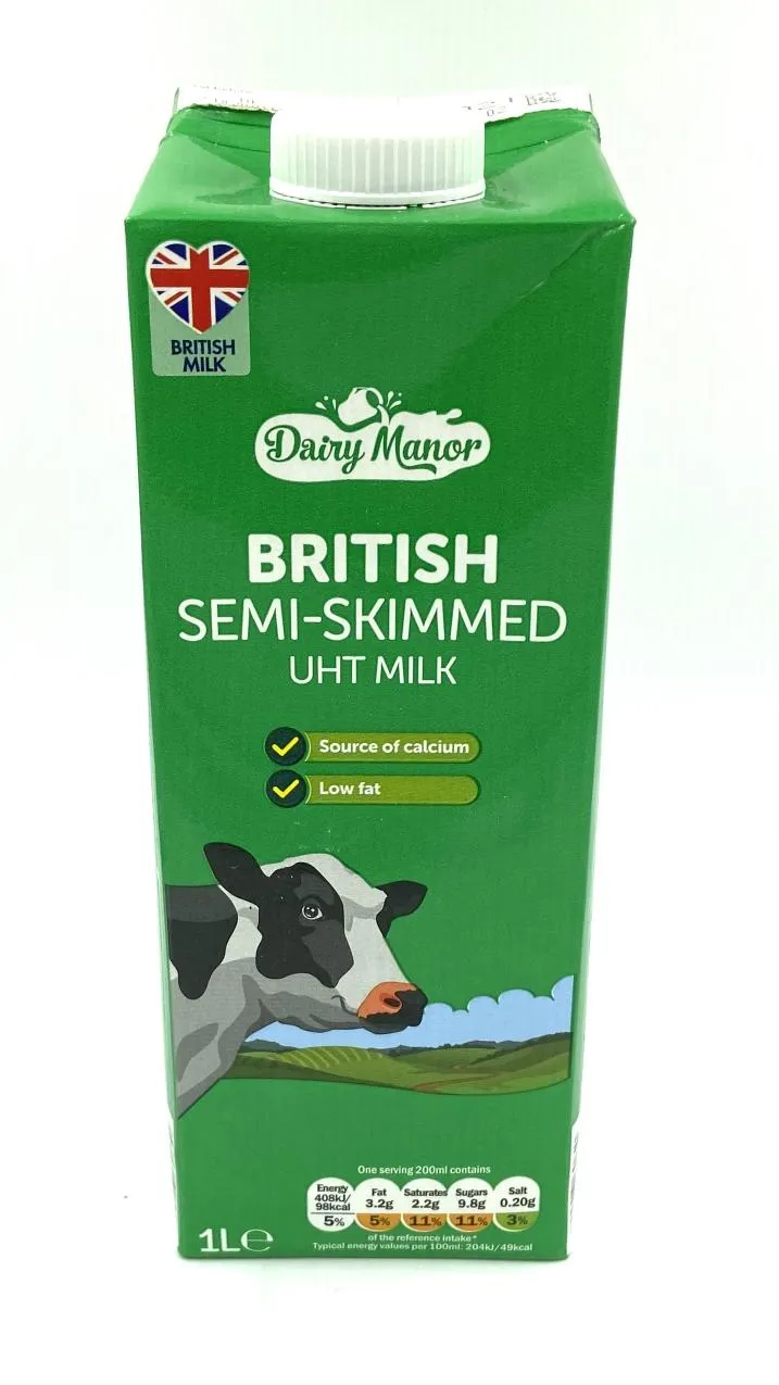 British semi skinned milk