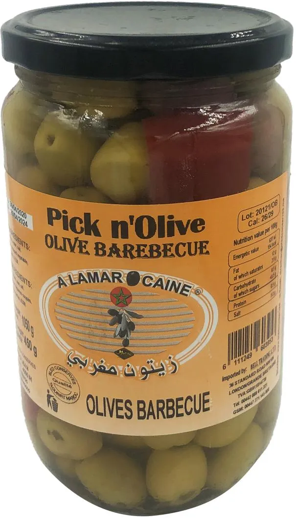 Green Olives Barbecue 450g