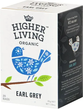 Higher Living Organic English Earl Grey 20 Bags 50g
