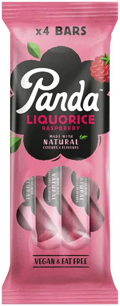Panda Raspberry Liquorice 4 Pack 128g