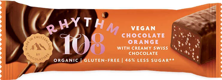 Rhythm 108 Chocolate Orange Bar 33g