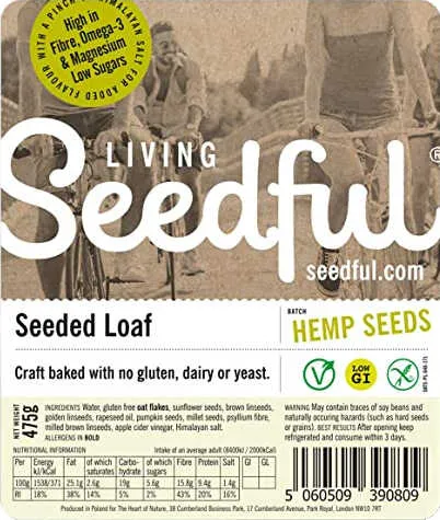 Seedful Organic Hemp Seed Loaf Slices 275g