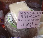 Manchego Rosmary Pasteurised Sheep's Milk Cheese 100g