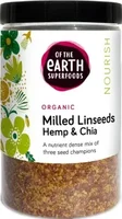 Of The Earth Superfoods Organic Milled Linseeds Hemp & Chia 180g
