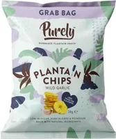 Purely Wild Garlic Plantain Chips 75g