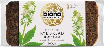 Biona Organic Rye Bread with Hemp Seed 500g