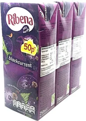 Blackcurrant Ribena Juice 3 X 250ml