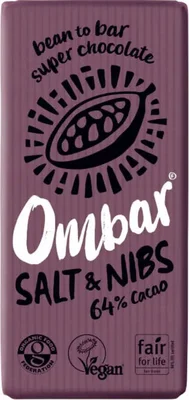 Ombar Salt & Nibs 64% Cacao 70g