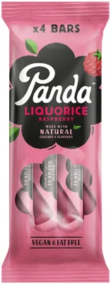 Panda Raspberry Liquorice 4 Pack 128g