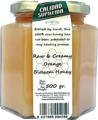 Row & creamy Orange Blossom Honey 500g