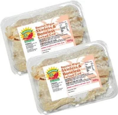 Salted Cod Bacalao Boneless Fillets 300g
