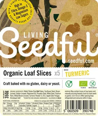 Seedful  Organic Turmeric Loaf Slices 275g