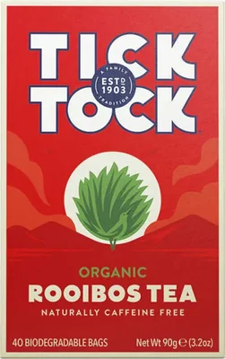 Tick Tock Organic Rooibos Tea 40 bags 90g