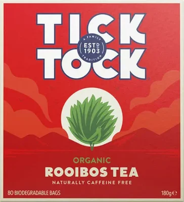 Tick Tock Organic Rooibos Tea 80 bags 180g