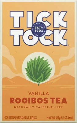 Tick Tock Vanilla Rooibos Tea 40 bags 80g