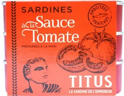Titus sardines in tomato sauce 3 pack 375g