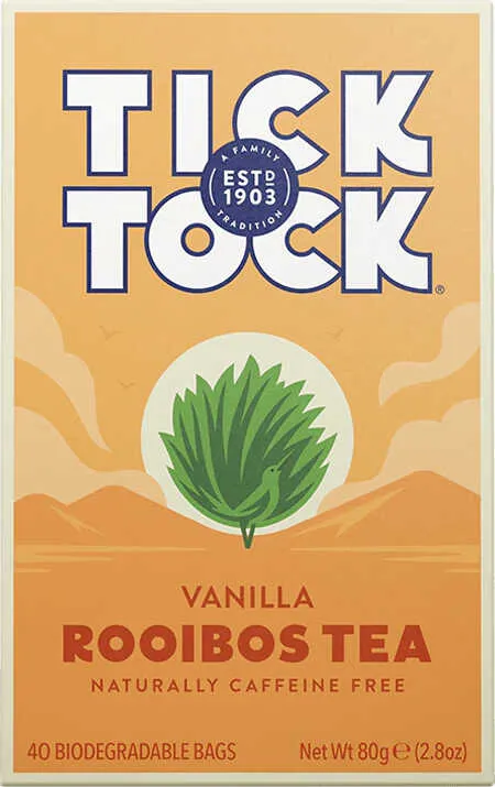 Tick Tock Vanilla Rooibos Tea 40 bags 80g